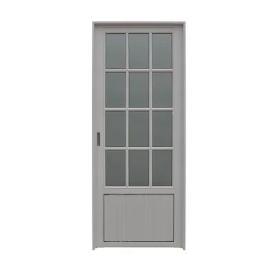PUERTA DE ALUMINIO 25 MM ACANALADAS 3/4 VIDRIO REPARTIDO STIPOLITE